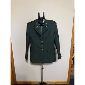 Marlow White US Army Dress Green Uniform Jacket Military Police Insignia Womens